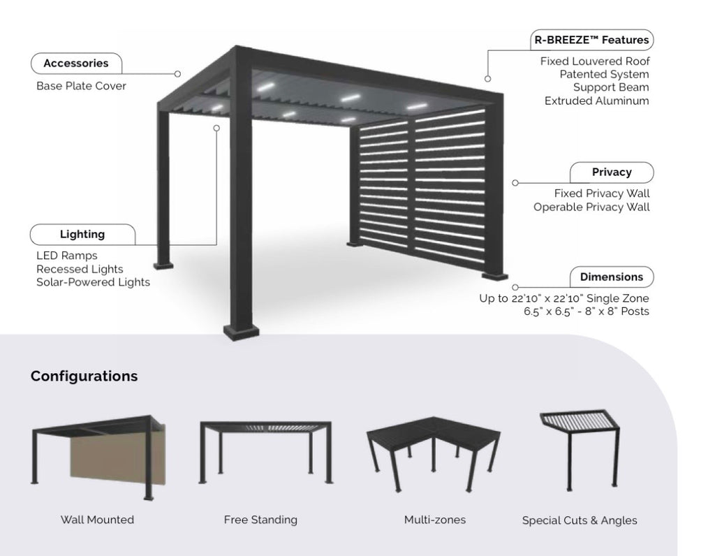 R-BREEZE — Fixed Louvered Pergola.