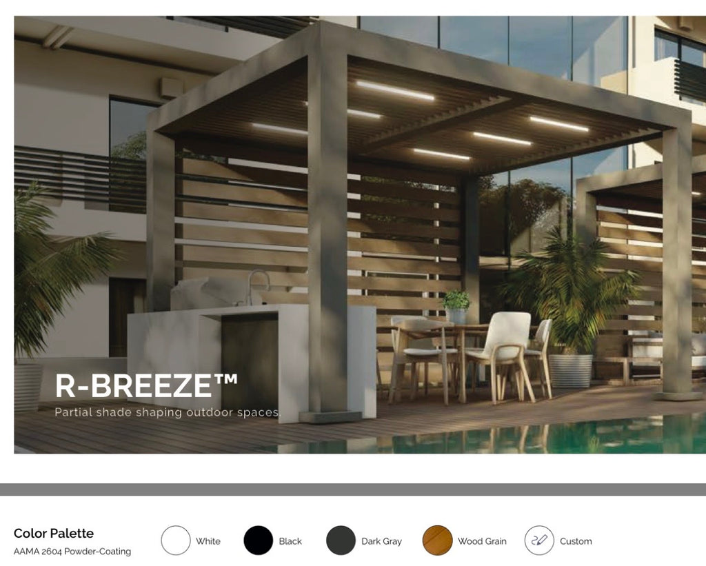 R-BREEZE — Fixed Louvered Pergola.