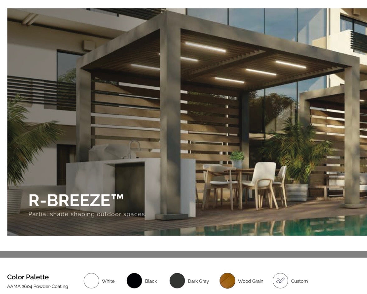 R-BREEZE — Fixed Louvered Pergola.
